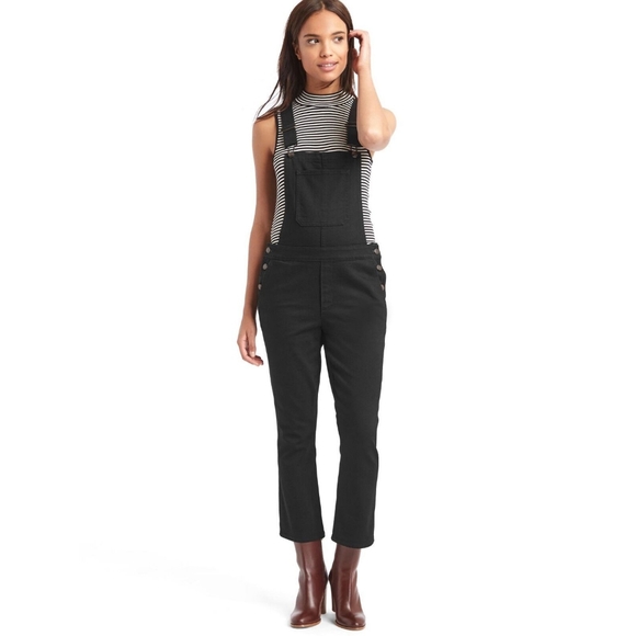 Gap | Cotton Black Bib Front Overalls - Picture 1 of 6